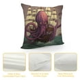 thumbnail image 4 of COMIO Funny Purple Octopus in Ocean Throw Pillow Covers Pillow Cover Throw Pillow Cases Double Sided Plush Pillow Covers Decorative Throw Pillows Covers for Couch Living Room Bedroom, 4 of 5