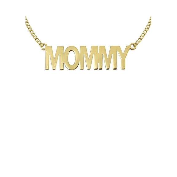 14K Gold Mommy Name Plate Necklace | Style #122
