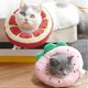 thumbnail image 2 of Adjustable Recovery Cone Neck Collar Soft Elizabeth Circle for Dogs Cats, Pink Strawberry, Small, 2 of 4