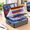 Gray-15.1" x 11.2" x 4.3",Colorful, variant on 5200℉ Document Box With 25 Pockets Accordion File Folder