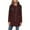 Red, variant on IWRICH Women's Wool Pea Coat Long Sleeve Hooded Dresses Long Winter Warm Thick Wool Trench Jacket Outwear Red XL