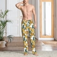 thumbnail image 6 of Lsque Yellow Tulips Print Men's Pajama Pants, Lounge Pant - Comfortable Home Wear,Elastic Waistband, Stylish Design-Medium, 6 of 9