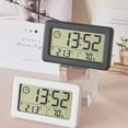 thumbnail image 2 of Indoor Thermometer Alarm Clock Display Digital Room Thermometer Hygrometer Thermometer, Black, 2 of 6