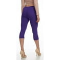thumbnail image 5 of LMB Capri Leggings for Women Buttery Soft Polyester Fabric, Deep Merlot, XS - L, 5 of 6