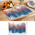 thumbnail image 6 of Abstract Forest Silhouette Placemats Set of 8 Bohemia Forest Trees Watercolor Place Mats Indoor Wipeable Table Mats Washable Dining Table Placemats for Kitchen Holiday Party Home Decor 13x19 Inch, 6 of 9