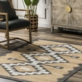 thumbnail image 2 of nuLOOM Adilynn Aztec Machine Washable Area Rug, 4' x 6', Beige, 2 of 9