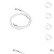 thumbnail image 3 of Collar de metal Colgante Sonducket Joyería de moda 50cm Plata 10piezas, 3 of 3