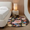 thumbnail image 2 of Round Rugs 4 Ft, Boho Pink Flower Non Slip Area Rugs for Kitchen Bedroom Entryway, Spring Watercolor Country Floral Plant Washable Carpet Runner Rug Floor Mats for Bedroom Home Decor, 2 of 8