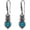 Owl, variant on Genuine Turquoise with Butterfly/Dragonfly/Hummingbird Hook Earrings 925 Sterling Silver Western Style 6 mm Round Green Turquoise Hook Dangle Earrings for Women Gifts