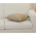 thumbnail image 4 of (2 pack) Mainstays Solid Texture Polyester Square Decorative Throw Pillow, 18" x 18", Tan, 4 of 6