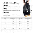 thumbnail image 5 of Mrmall Men's Dark Wash Baggy Jeans with Star Patch on Back Pocket Loose Floor‑Length Denim Pants Hip‑Hop Streetwear Trousers, 5 of 6
