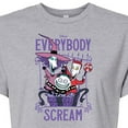 thumbnail image 3 of The Nightmare Before Christmas - Everybody Scream - Juniors Cropped Cotton Blend T-Shirt, 3 of 5