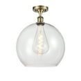thumbnail image 5 of Innovations Lighting  Athens - 1 Light 14" Semi-Flush Mount Polished Nickel/Matte White, 5 of 5