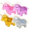 thumbnail image 4 of Pelotas antiestrés luminosas de unicornio, juguetes para apretar, juguetes antiestrés, pelota antiestrés kawaii blanda para adultos y niños, juguetes para aliviar el estrés, 4 of 5