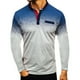 thumbnail image 1 of Blusa de manga larga con estampado de ocio de negocios degradado de primavera para hombre Pompotops oipoqjl27986, 1 of 3