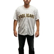 Mars 24K Hooligans WHITE Baseball Jersey - Mens Large