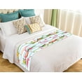 thumbnail image 1 of EREHome Chemin de Lit Flamant Rose et Fleurs Tropicales 20x95 Pouces, 1 of 1