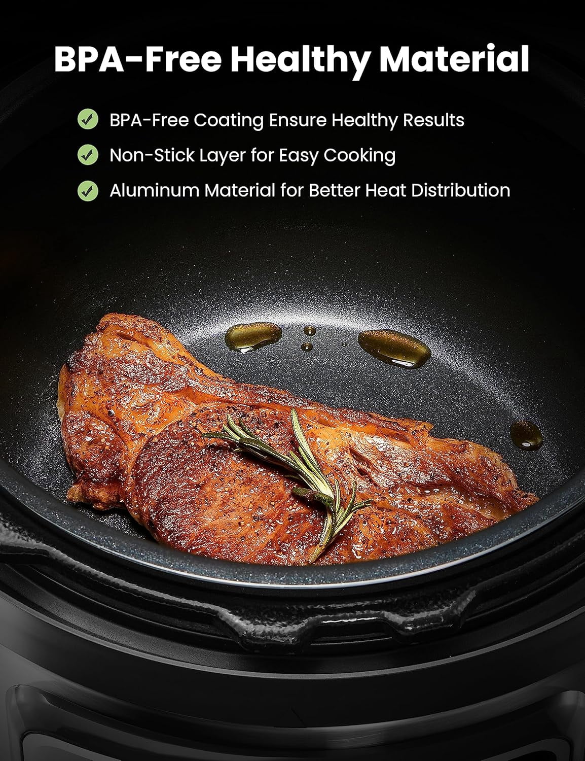 COMFEE’ 16 in 1 Electric Pressure Cooker Instant Multi Cooker Olla de Presion Non-Stick Pot Yogurt Maker Rice Cooker Slow Cooker Sauté Steamer 8 Quarts Stainless Steel
