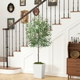 thumbnail image 3 of Artificial Olive Tree 6FT with Pot and Moss, Artificial Plants for Home Office Decor, 3 of 5