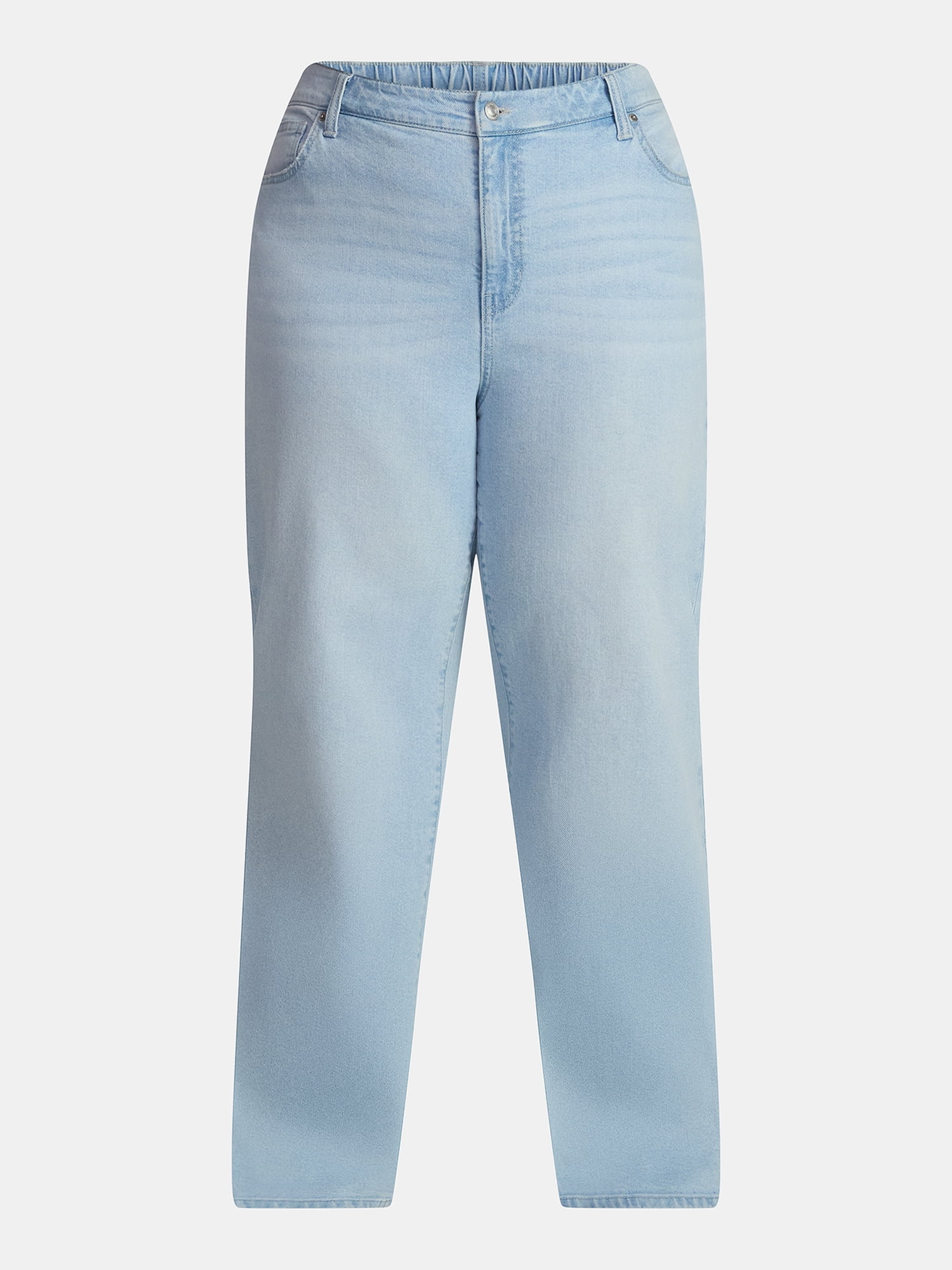 No Boundaries High Rise Baggy Wide Leg Jeans, 32" Inseam, Women's and Women's Plus XXS-4X