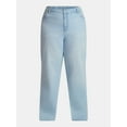 thumbnail image 2 of No Boundaries High Rise Baggy Wide Leg Jeans, 32" Inseam, Women's and Women's Plus XXS-4X, 2 of 5