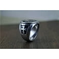 thumbnail image 5 of GKNET Men's Popular Fashion Saint Michael Stainless Steel Cross Knight Rings Size 7-13, 5 of 8