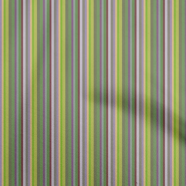 oneOone Tissu Polyester Spandex Vert Olive Rayures Projets de Couture Tissu Imprimé au Mètre 56 Pouces de Large