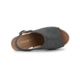 thumbnail image 4 of BLISSFUL STEP Women's Shoes Chunky Heel Buckle Slingback Chunky Platform Sandals Grey 10, 4 of 7