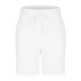 thumbnail image 5 of lkfuzj Men's Summer Casual Solid Color Drawstring Shorts with Pockets Elastic Waist Polyester for Outdoor Daily Seaside Holidays, 5 of 8
