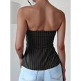thumbnail image 5 of Women's Fashionable Black And White Bandeau Top, Summer Party Night Elegant, 5 of 6