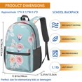 thumbnail image 3 of Pioneer Flower Floral Print Pattern 17" School Backpacks for Teens,Waterproof Oxford Fabric,S-Shape Padded Straps for School,Travel,Hiking,Camping, 3 of 5