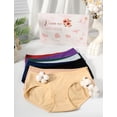 thumbnail image 3 of voenxe Cotton Underwear Women Hipster Brief Panties,Breathable Women's Full Coverage Bikini,Soft Workout Ladies Undies,5 Pack, 3 of 4