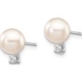 thumbnail image 2 of 14K White Gold 6-7mm Round .06Ct. Diamond Earrings Made In Canada xfw474e, 2 of 5