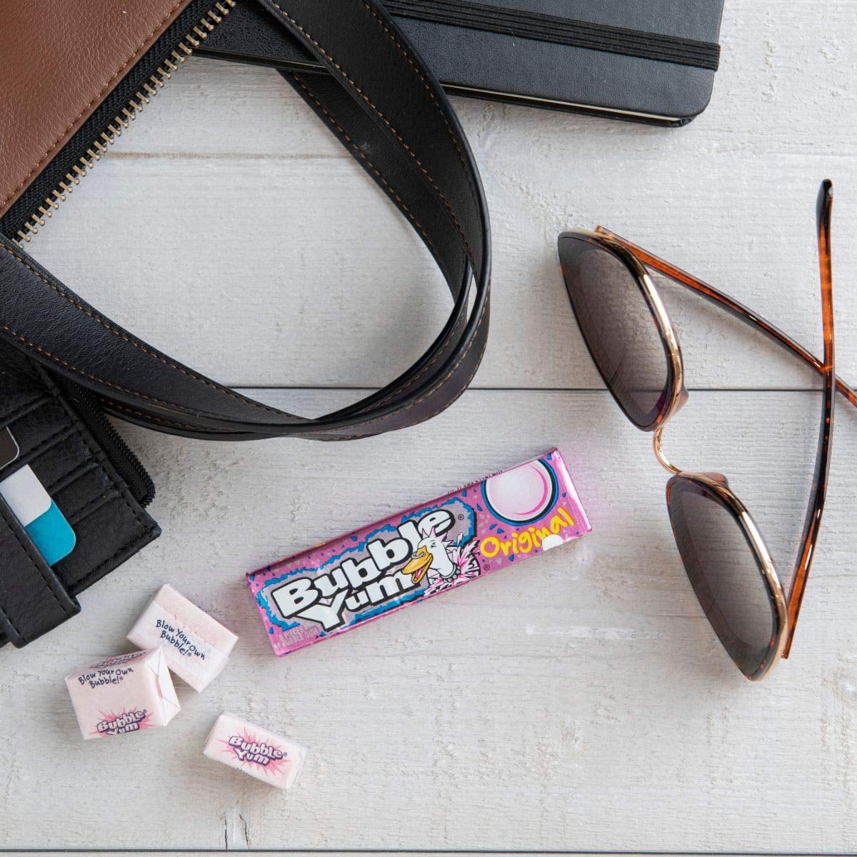 BUBBLE Bubble Gum (Original, 5-Piece Packages, Pack Of 36)