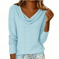 thumbnail image 2 of Neewe Long Sleeve Tops for Women Trendy Summer Spring Tops 2025 Beach Vacation Clothes Travel Business Casual Outfits, 2 of 7