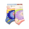 thumbnail image 2 of Wonder Nation Girls Rainbow Tie-Dye No-Show Socks, 10-Pack, Sizes S-L, 2 of 16