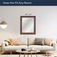 thumbnail image 4 of Head West Deep Cherry Rectangular Framed Beveled Accent Modern Wall Vanity Mirror - 28" x 34", 4 of 10