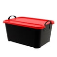 thumbnail image 7 of Life Story 55 Qt Stackable Storage Bin, Heavy Duty Lidded Container, Black/Red, 6 Pack, 7 of 7