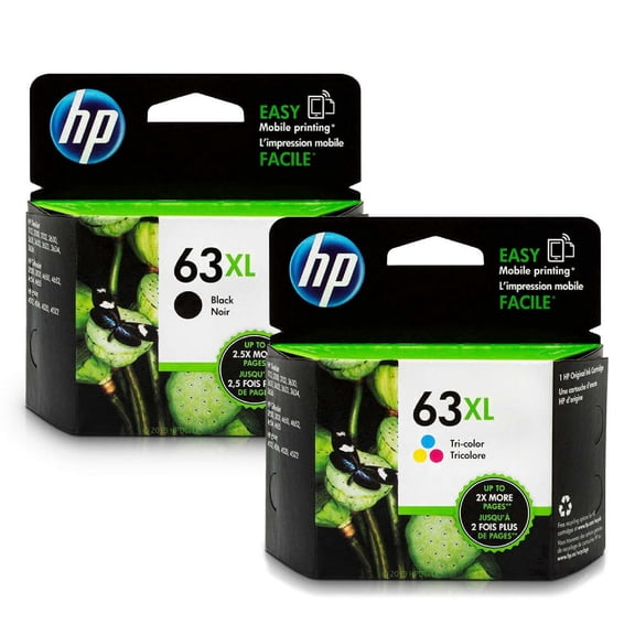 HP 63XL Black & Tri-Color High Yield Original Ink Cartridges 2-Pack L0R44BN OfficeJet 3830 4650 (Sold Without Manufacturer Warranty)
