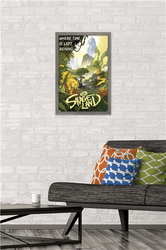 Marvel: Hero Lands - The Savage Land Wall Poster, 14.725" x 22.375" Framed