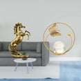 thumbnail image 2 of Estatua del caballo,Estatua de caballo de pie hecha a mano de resina de cafetería,Estatua de bola de cristal,Estatuas de bolas de cristal para decoración del hogar,escritorio, 2 of 8
