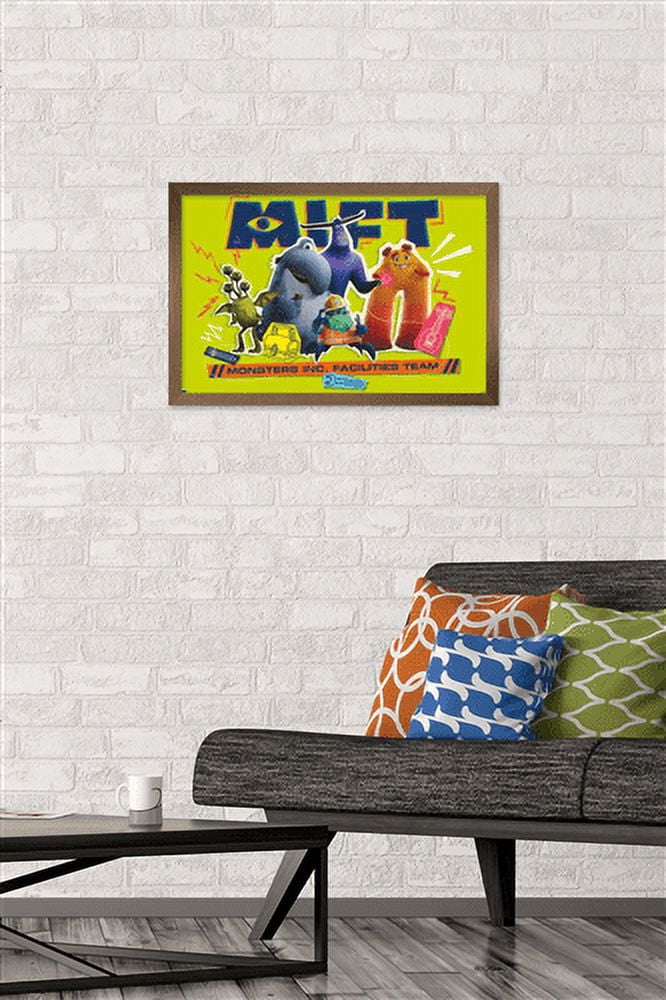 Disney Monsters at Work - Facilities Team Wall Poster, 14.725" x 22.375", Framed