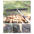 thumbnail image 2 of 17 Steel Teeth Metal Head Rake Soil Scarifier with Stainless Steel Handle for Collecting Leaves and Leveling Your Lawn, 2 of 5