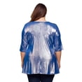 thumbnail image 4 of Plus Size Metallic Scoop Neck Flared Tunic Top, 4 of 8