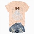 thumbnail image 4 of TOWED22 Halloween Shirts Woman Ghost Graphic Crewneck Short Sleeve Tee Shirt Short Sleeve Funny Tops Tshirts(Light Yellow,S), 4 of 6