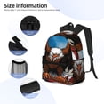 thumbnail image 3 of Disketp Cartoon Bald Eagle USA Mochila Ligera Clásica con Múltiples Bolsillos, Mochila Casual para Hombre y Mujer, Ideal para Escuela, Trabajo y Viajes, 3 of 6