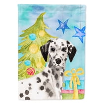 Dalmatian Christmas House Flag