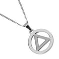 thumbnail image 2 of Stainless Steel 12 Step Recovery Pendant Necklace - Sobriety Symbol Jewelry Gift, 2 of 3
