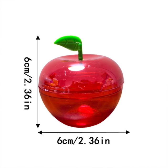 Plastic Storage Box Simulated Apple Shape Red Candy Container 2.3X2.3X2.3 Inch for Snacks, Small Gifts