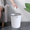 thumbnail image 4 of NSESSHome Round Trash Can Wastebasket Plastic Garbage Container Bin for Bathroom, Kitchen, Bedroom, Home Office, College Dorm, 4 of 6